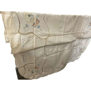 Vintage Keeco Bouquet Sampler 68x104 Tablecloth & Napkins NEW